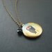 red top little black owl locket