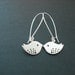 love birds earrings - matte white gold plated and kidney earwire