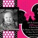 Hot Pink Twin Minnie Mouse Digital Birthday Photo Invitations