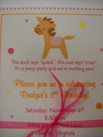 Custom Invitation - Pony Theme Il_170x135