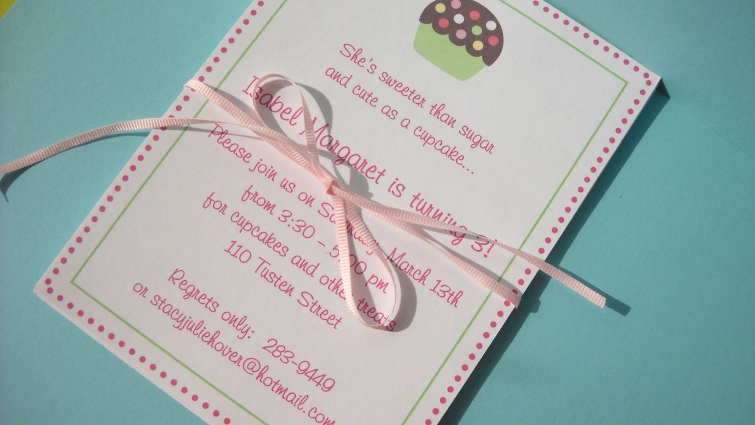 Invitations, cupcake, girl, birthday Il_570xn