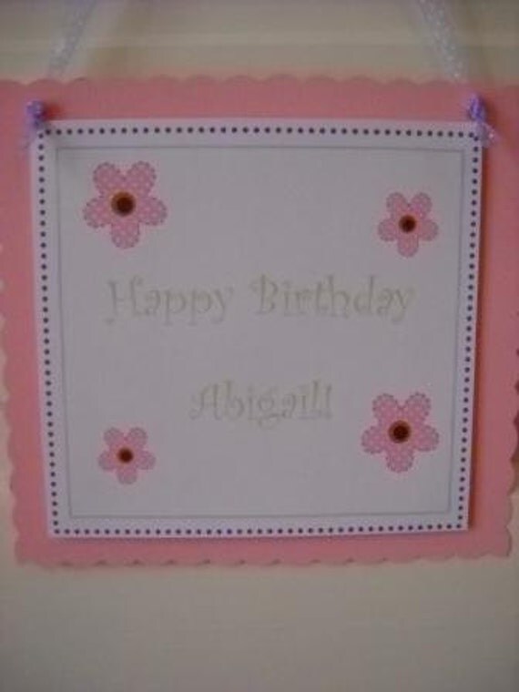 Flower Door Sign - perfect for your next birthday party, baby, or bridal shower - customizable Il_570xn