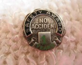 Vintage Sterling Silver Safety Award, Great Gag Gift for the Accident Prone, Time Raveler