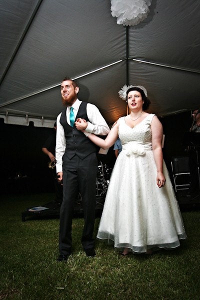 Short Retro Tea Length Wedding Dress with Sleeves