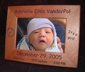 Personalized Engraved Special Delivery Baby Frame 4x6 Keepsake Gift Nursery Decor
