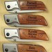Personalized Engraved Pocket Knife Mini LED Flashlight Wood Groomsman Ring Bearer Best Man Gift Hunting Hiking Keepsake