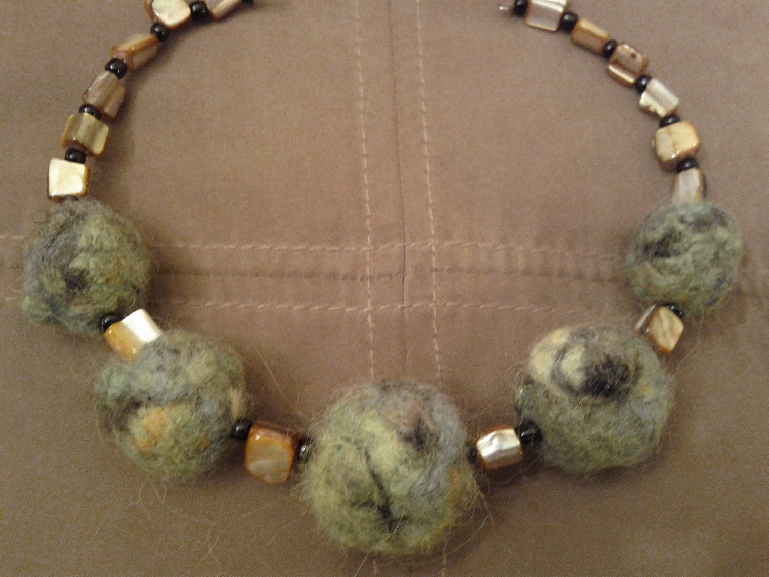 Felted Bead Choker Necklace