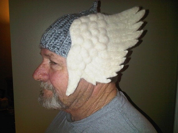 Hand Knit/Felted Thor Helmet