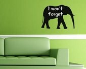 Elephant Blackboard Wall Graphic