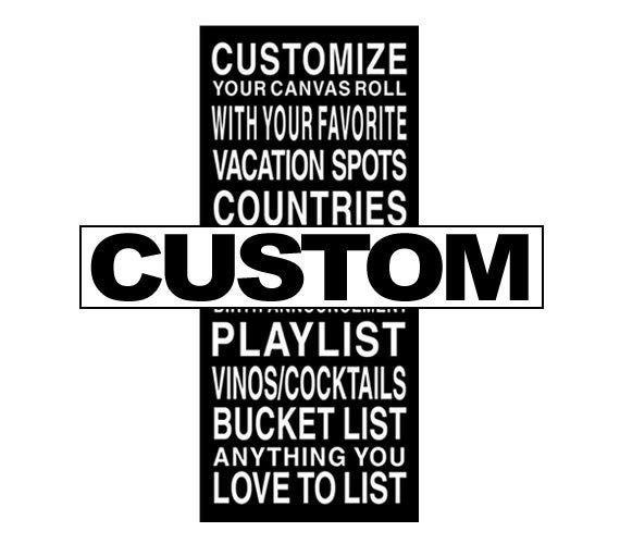 Custom Destination Roll / Subway Scroll / Tram Banner 22in x  50in - Ready to Hang