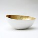 Paper Mache Bowl in White and Gold - The Mini - Made to order