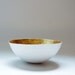 Paper Mache Bowl in White and Gold - The Moon - Made to order