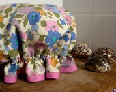 peggy sue frilly flowery cotton shower cap - made to order
