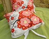 Pair of 18in Hand Painted Flowering Tree Throw Pillow Covers