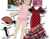 Personalized Paper Doll Kit WITH 10 COSTUMES digital files