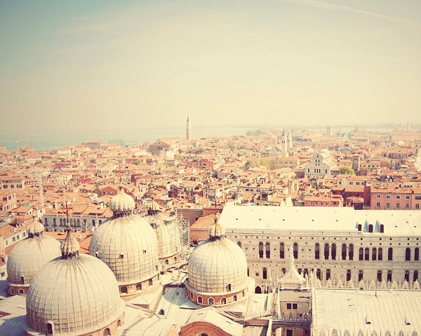 On the top of Venice 5x7 (13x18cm) Fine Art Travel Photography - -Europe Italy home decor antique architecture city on water basilica