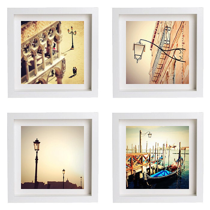Venice Travel Photography Venetian Lanterns 5x5 (13x13cm) set of 4 prints Europe Italy home decor restaurant cafe office romantic