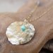 Large Gold Disc Necklace - Select Your Birthstone , 14K Gold Filled