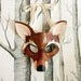 Fox Leather Mask, Child Size - Made to Order ECO-FRIENDLY