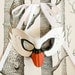 White Swan Leather Mask, Child Size - Made to Order ECO-FRIENDLY