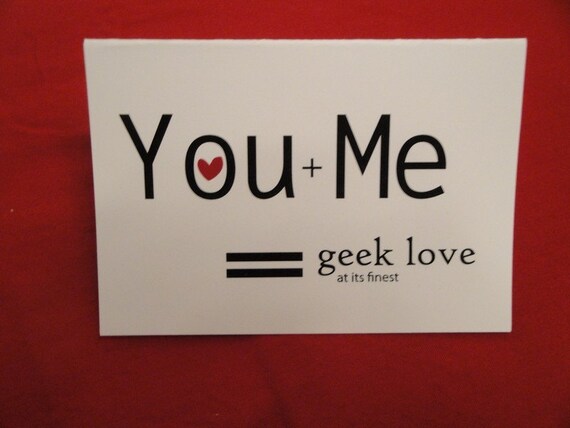 Geek love valentine (single card)
