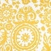You Pick the Color - FREE SHIPPING Domestic Only - Set of Two 50x84 inch Designer Drapery Panels. Suzani in CornYellow and White - Unlined.