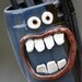Blue and Black Face Pot, KITCHEN Utensil Holder