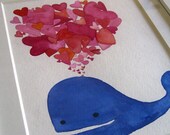Whale Love - 8x10 Watercolor Print