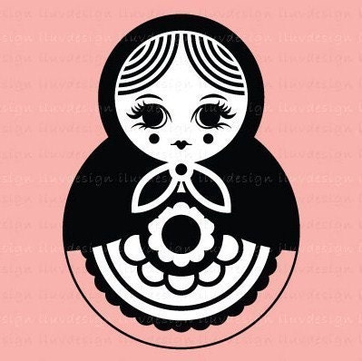 Rubber Stamp - Russian Doll (Mini CRAFT STAMP) C1156