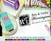 Your monogram starts here (Custom Self Inking Stamp / PRE-INKED). Initial Stamp / Weddings / Custom Rubber Address Stamp / Monogram. P2622