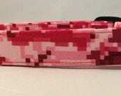 Bright Hot Pink Digital Camo Dog Collar Camouflage