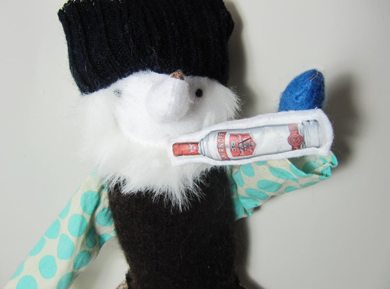Drunk Polar Bear Softie Doll plush stuffed animal