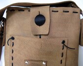 Leather Shoulder Purse, Leather Shoulder Bag in Camel Color Cowhide