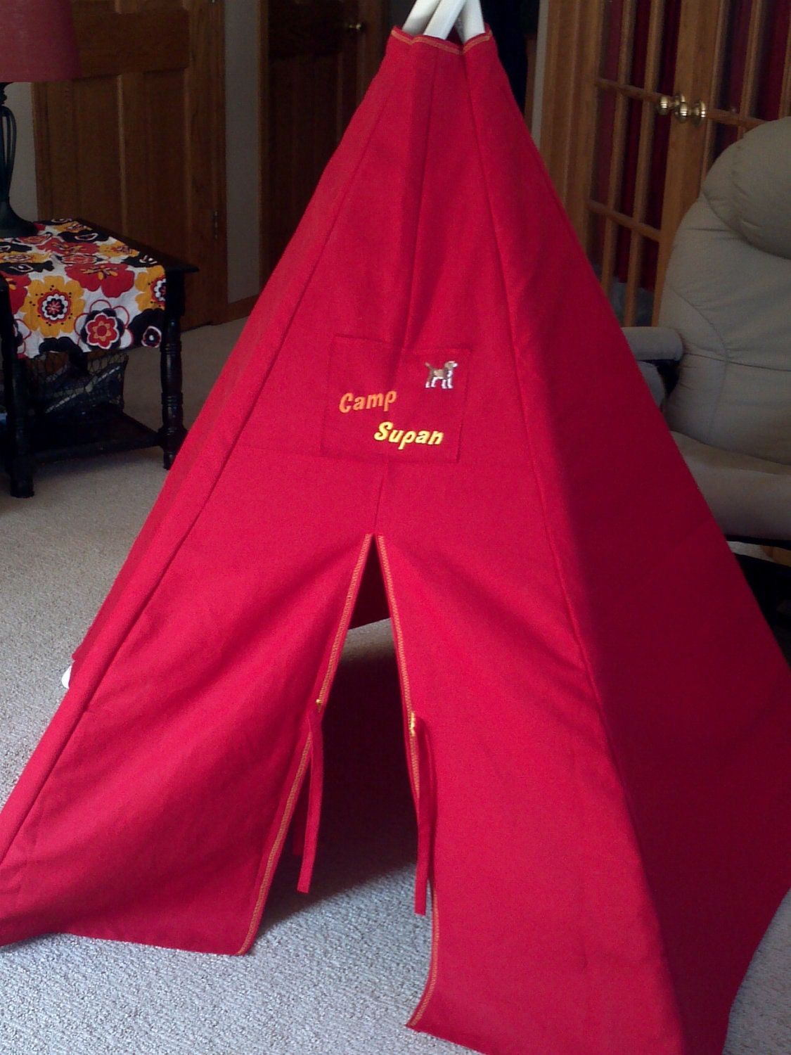Tee Pee Play Hut/Tent - Personalized - Great Gift - Boy or Girl
