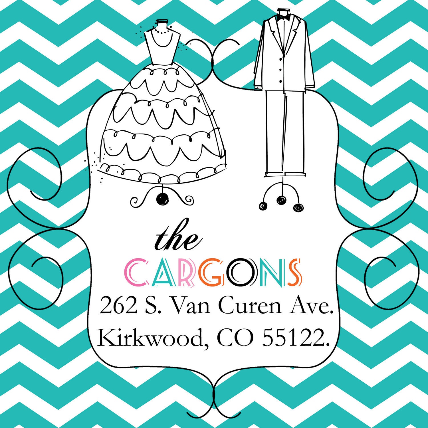 Eat, Drink and be MARRIED Engagement Party Invite (20 printed invites w/glitter)