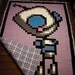 Invader Zim "Gir" Pixel Quilt (READY TO SHIP)