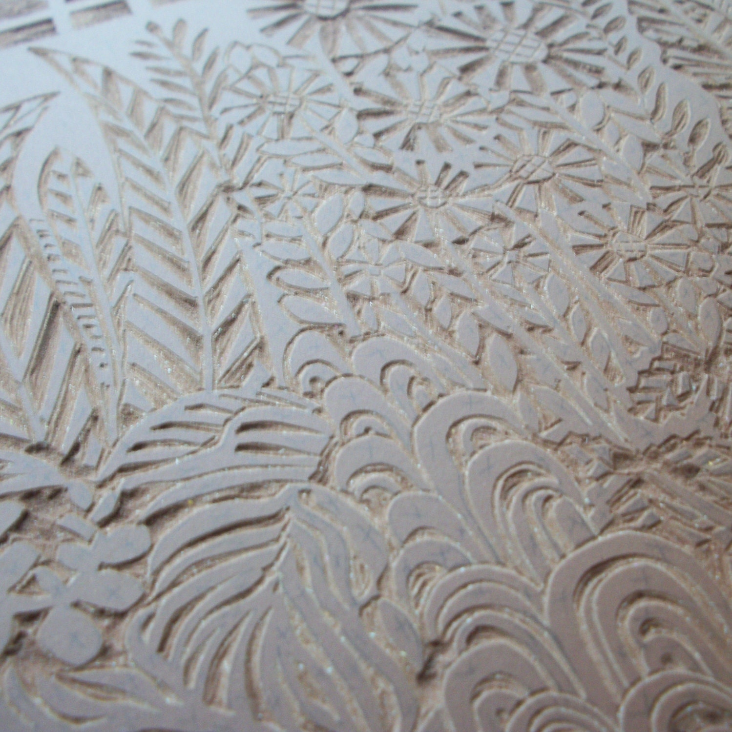 Gated Garden linocut print.