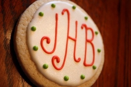 Wedding Favor Cookies - Monogram