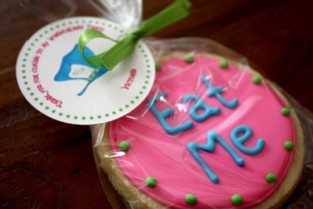 Wonderland Party favor Mad Hatter party cookie One Dozen