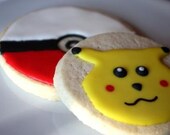 One dozen Pokemon Pokeball cookie favors