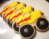One dozen Monster Truck cookie favors