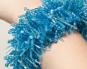 Aqua Blue Fringe Bracelet