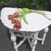 Sold           shabby chic table   demi lune  vintage        hold till monday