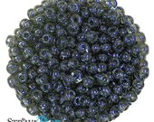 5 Ounces 6/0 Black Diamond Luster Czech Glass Seed Beads