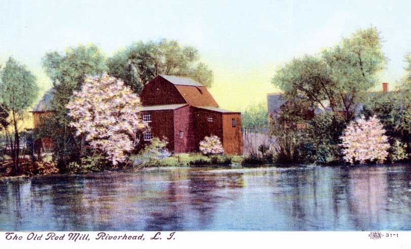Package of 12 Blank Note Cards, Old Red Mill, Riverhead, NY