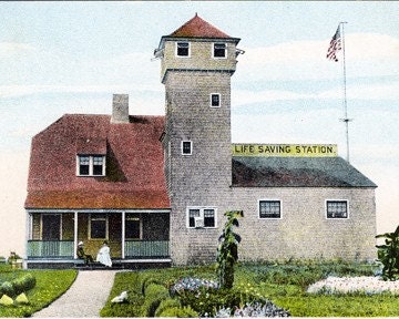 8x10 Print  -Life Saving Station, Cape May, NJ -, fom Vintage Postcard.
