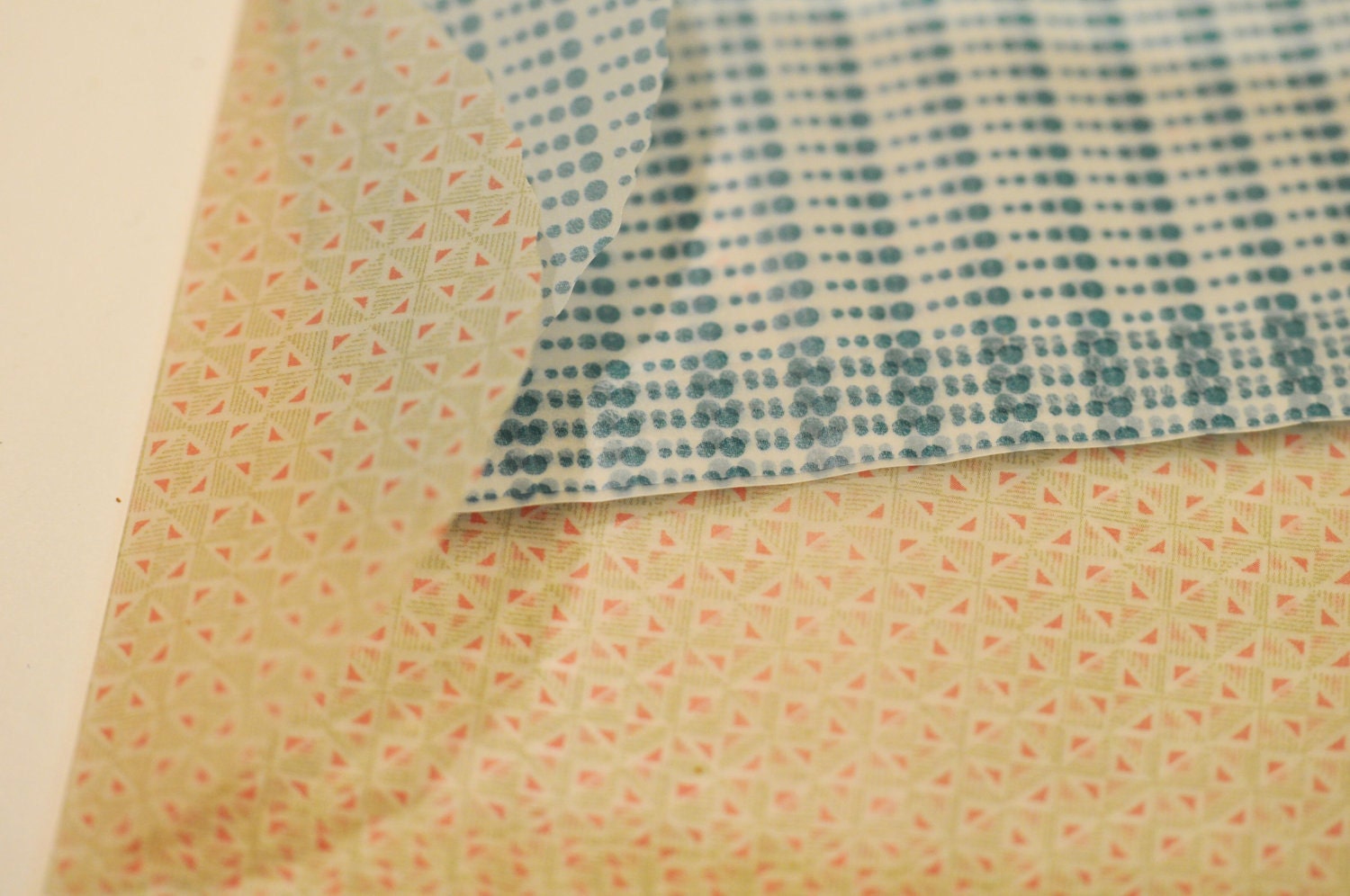 10 Printed Glassine Envelopes- Blue Dot