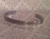 Mischief Managed Harry Potter Hand Stamped Bracelet Cuff