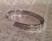 Dwell on Dreams and Forget To Live Harry Potter Hand Stamped Cuff Bracelet