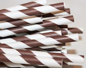 Paper Drinking Straws, 25  Brown Paper Straws with Diy Flags,Milk and Cookies, Cowboy Party , Farm Parties, Animal, Boys